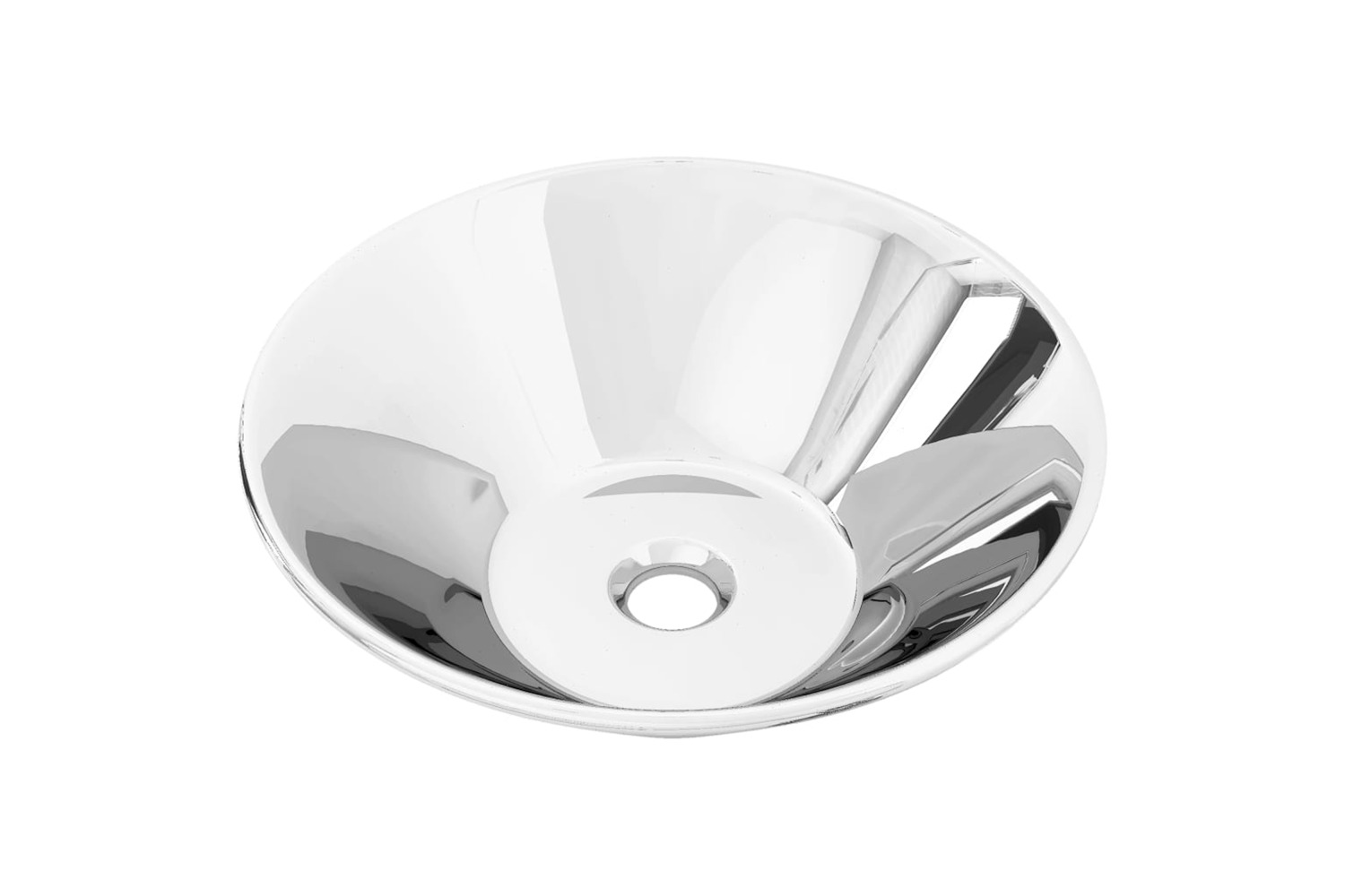 vidaXL 143493 Wash Basin 42x14cm Ceramic Silver