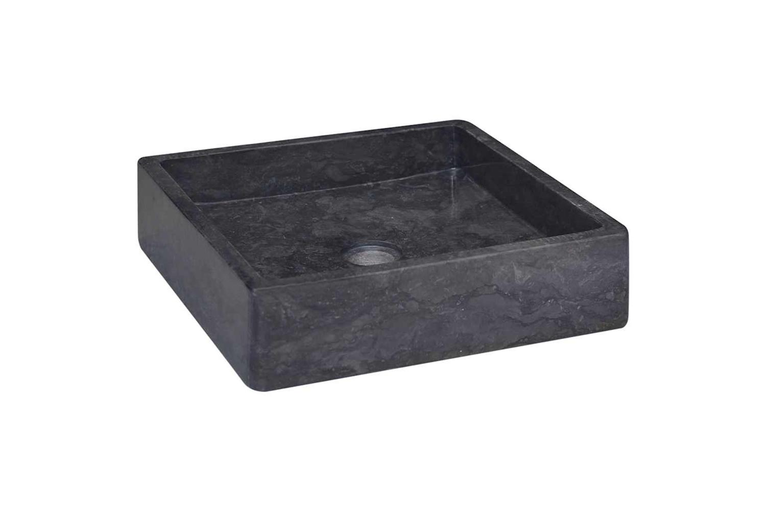 Vidaxl Sink Black 40x40x10 Cm Marble