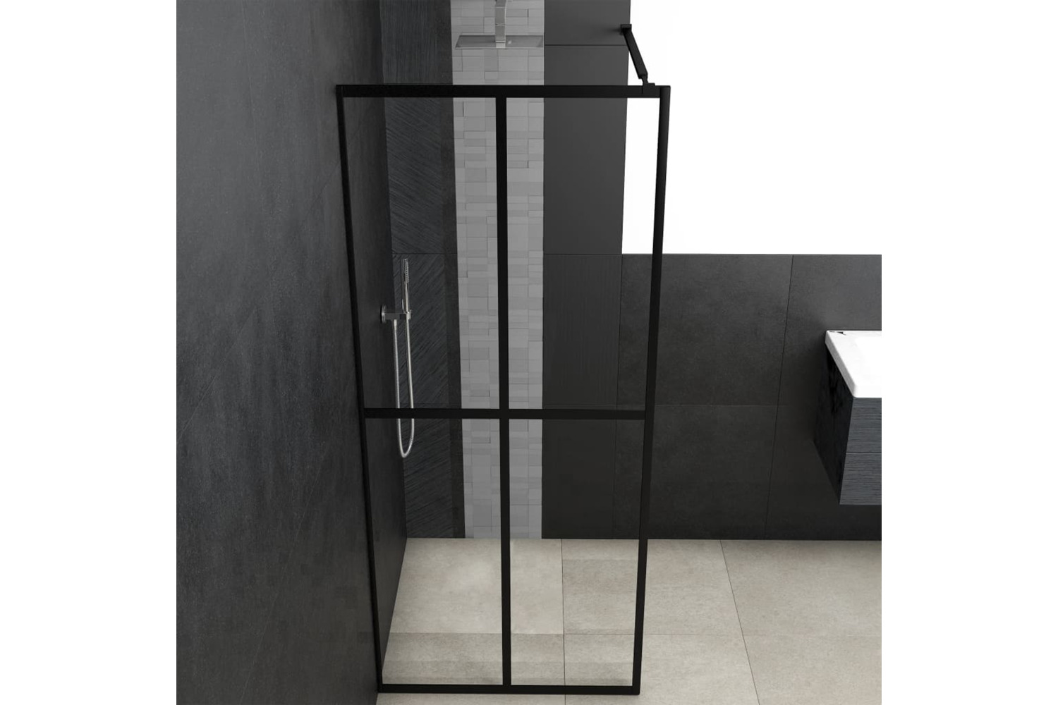 vidaXL 145680 Walk-in Shower Screen Clear Tempered Glass 90x195cm