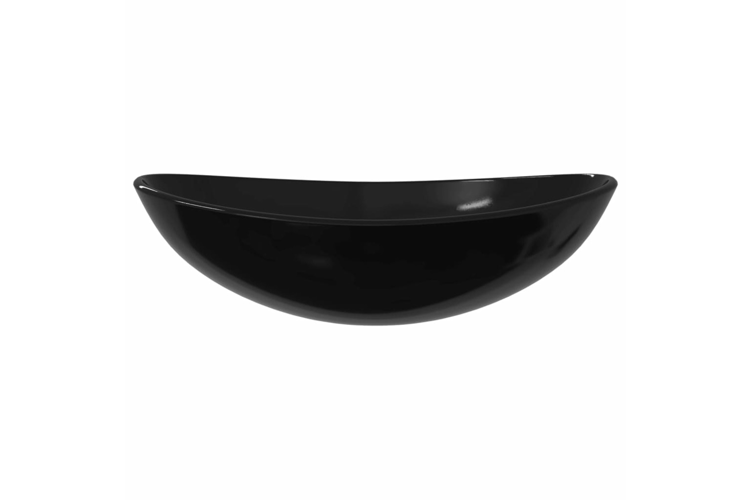 vidaXL 345250 Basin Tempered Glass 54.5x35x15.5cm Black