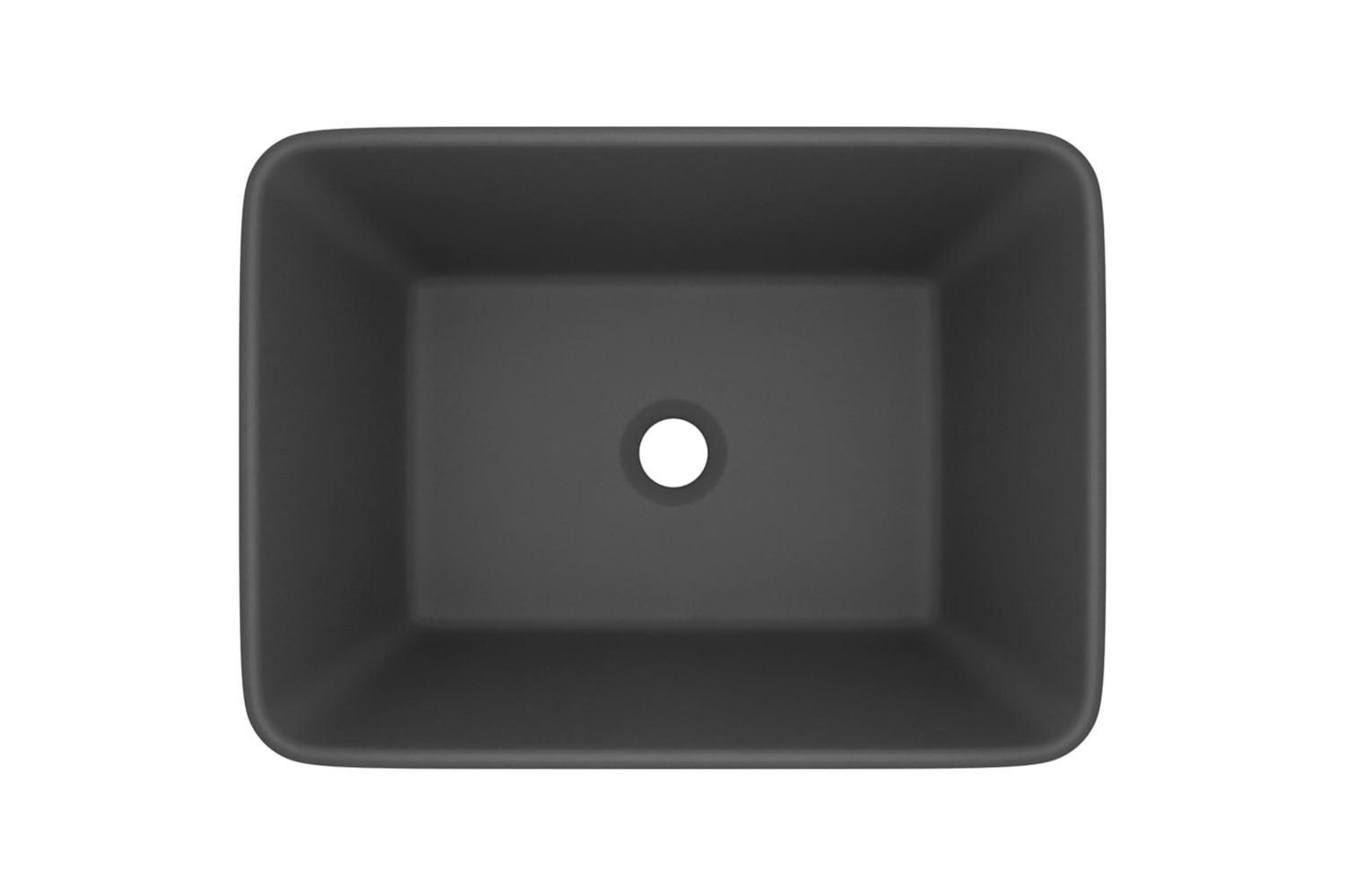 Vidaxl 147049 Luxury Wash Basin Matt Dark Grey 41x30x12 Cm