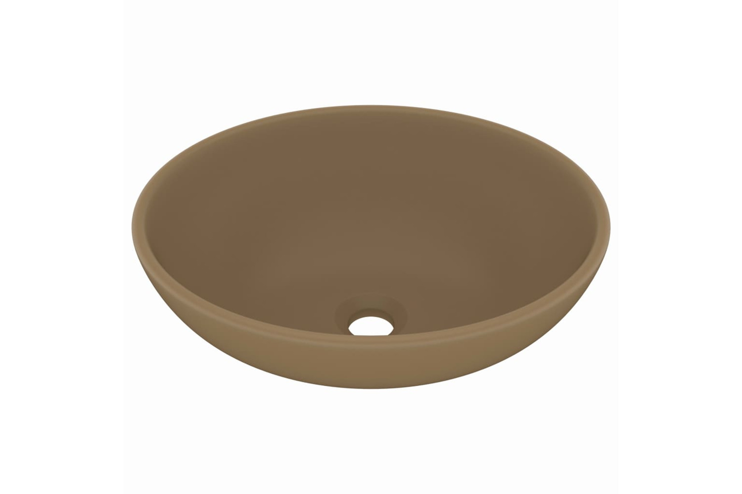 vidaXL 146930 Luxury Basin Oval-shaped Matt Cream 40x33cm Ceramic