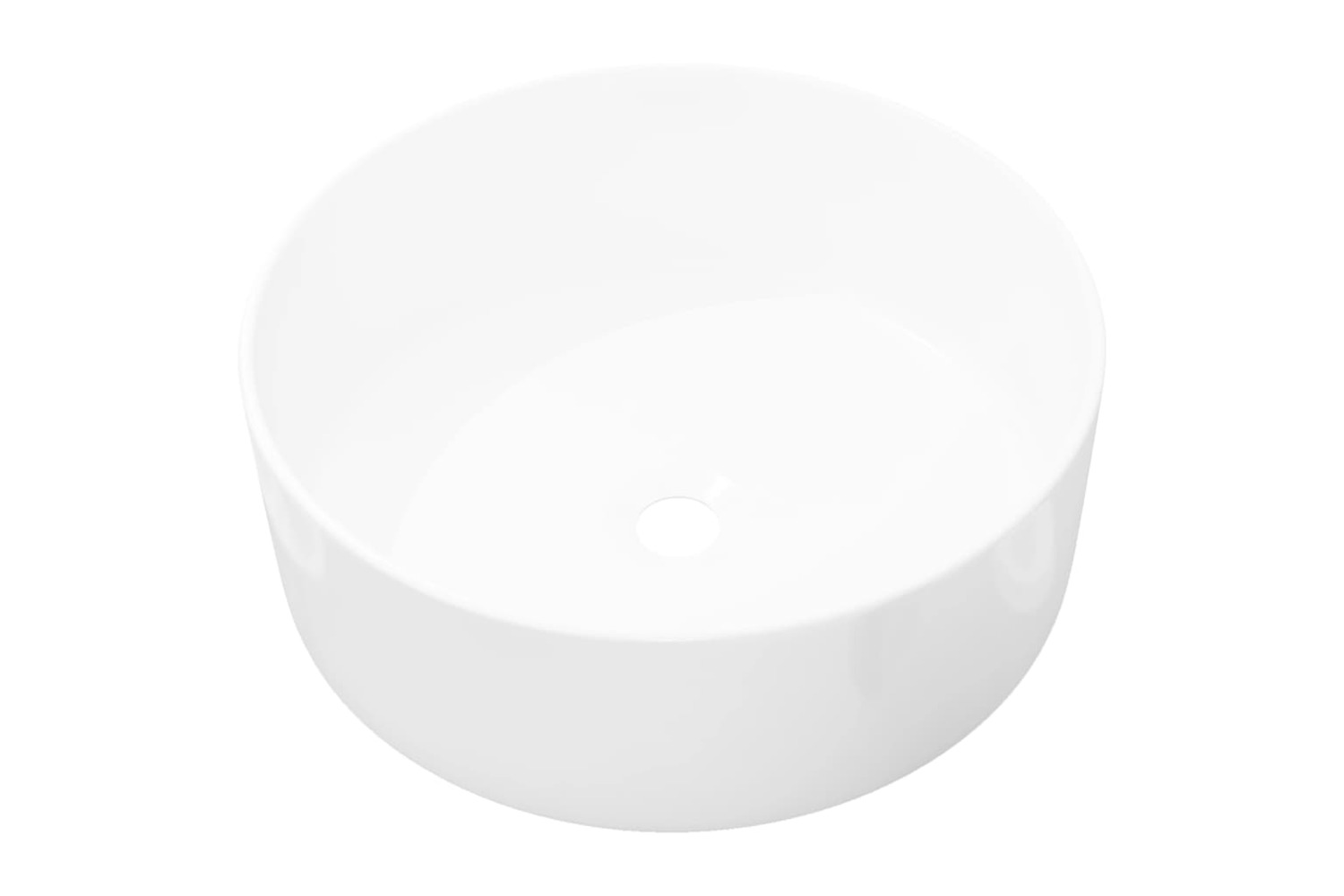 vidaXL 142342 Basin Round Ceramic White 40x15cm