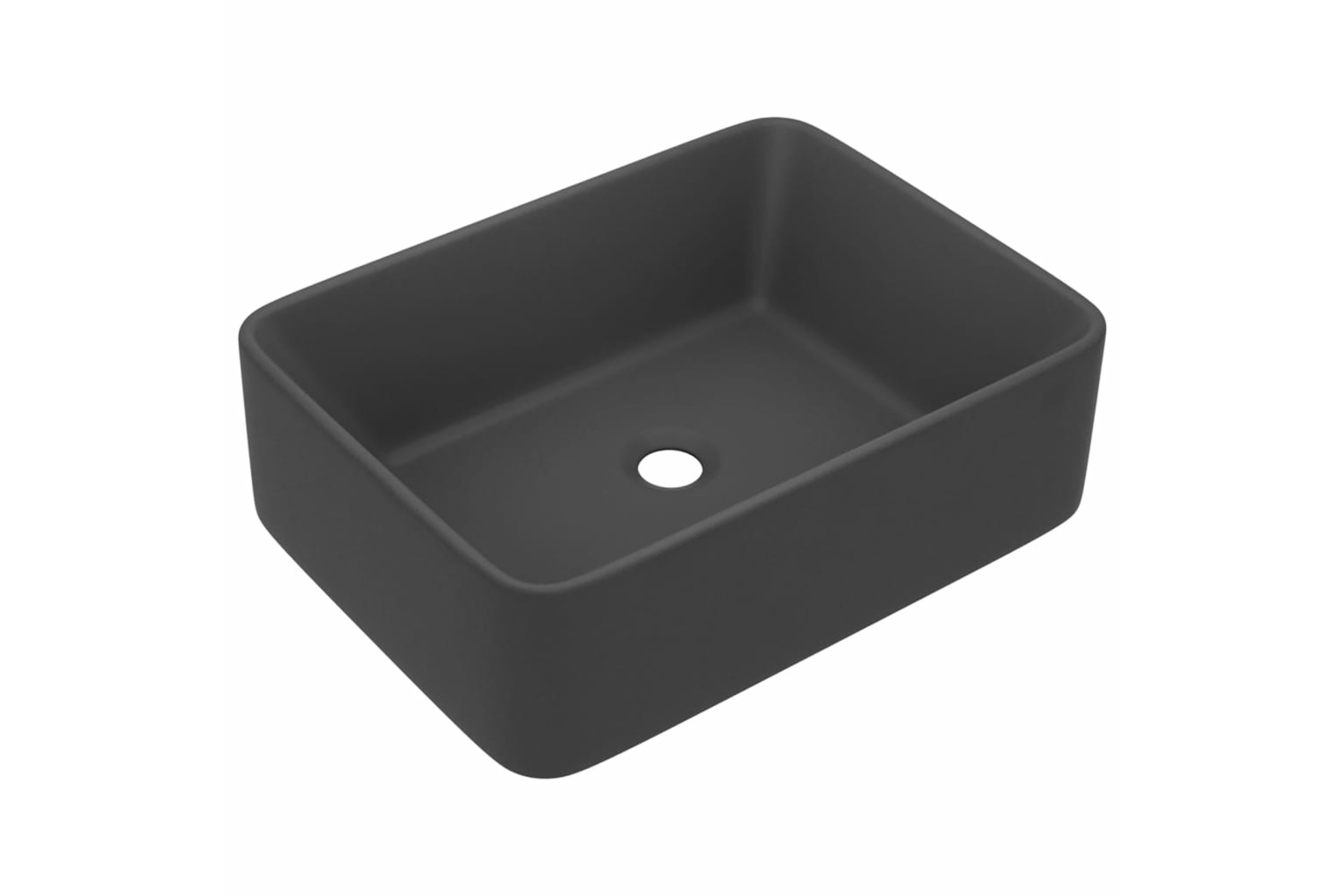 vidaXL 147049 Luxury Wash Basin Matt Dark Grey 41x30x12cm Ceramic