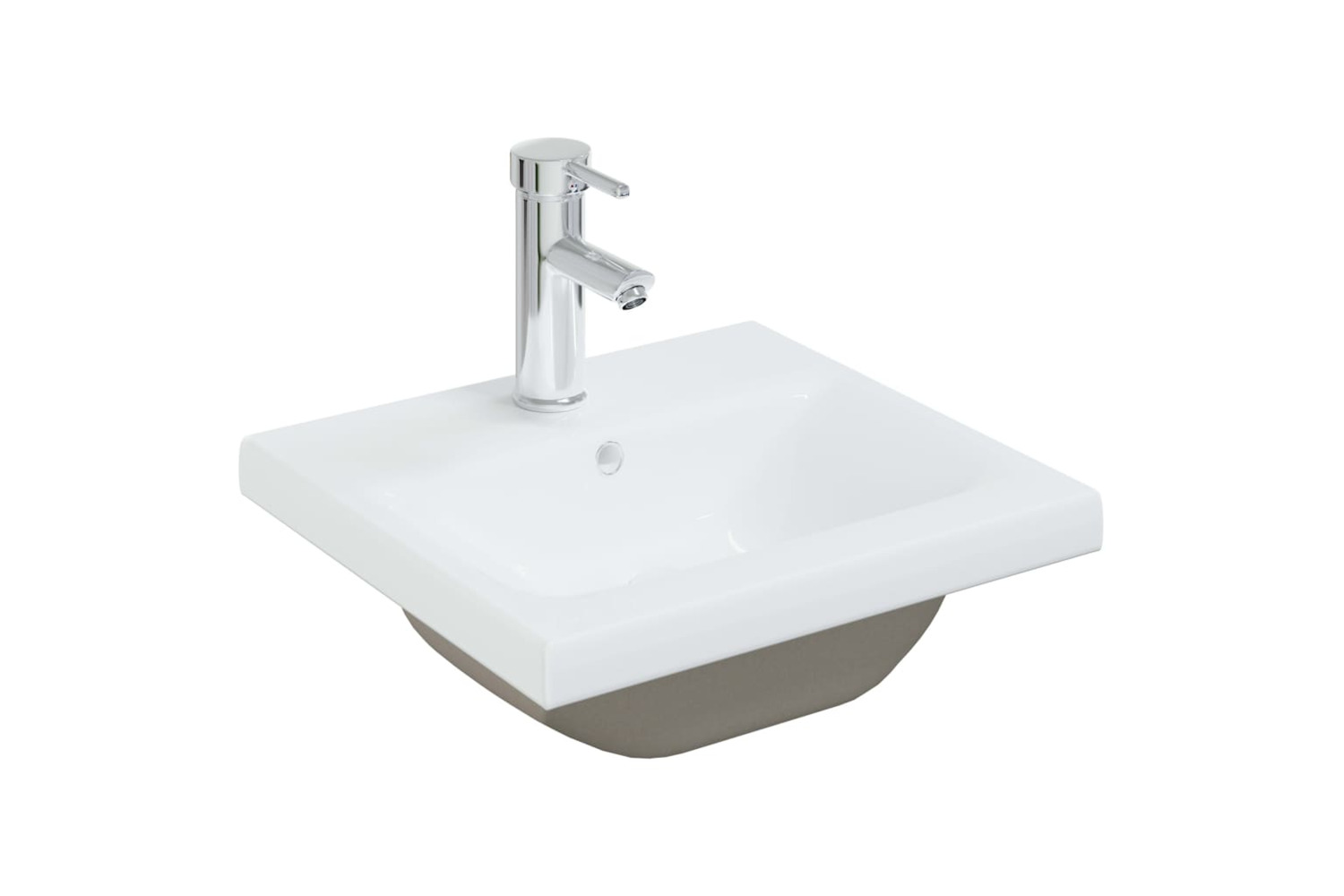 vidaXL 148623 Built-in Basin With Faucet 42x39x18cm Ceramic White