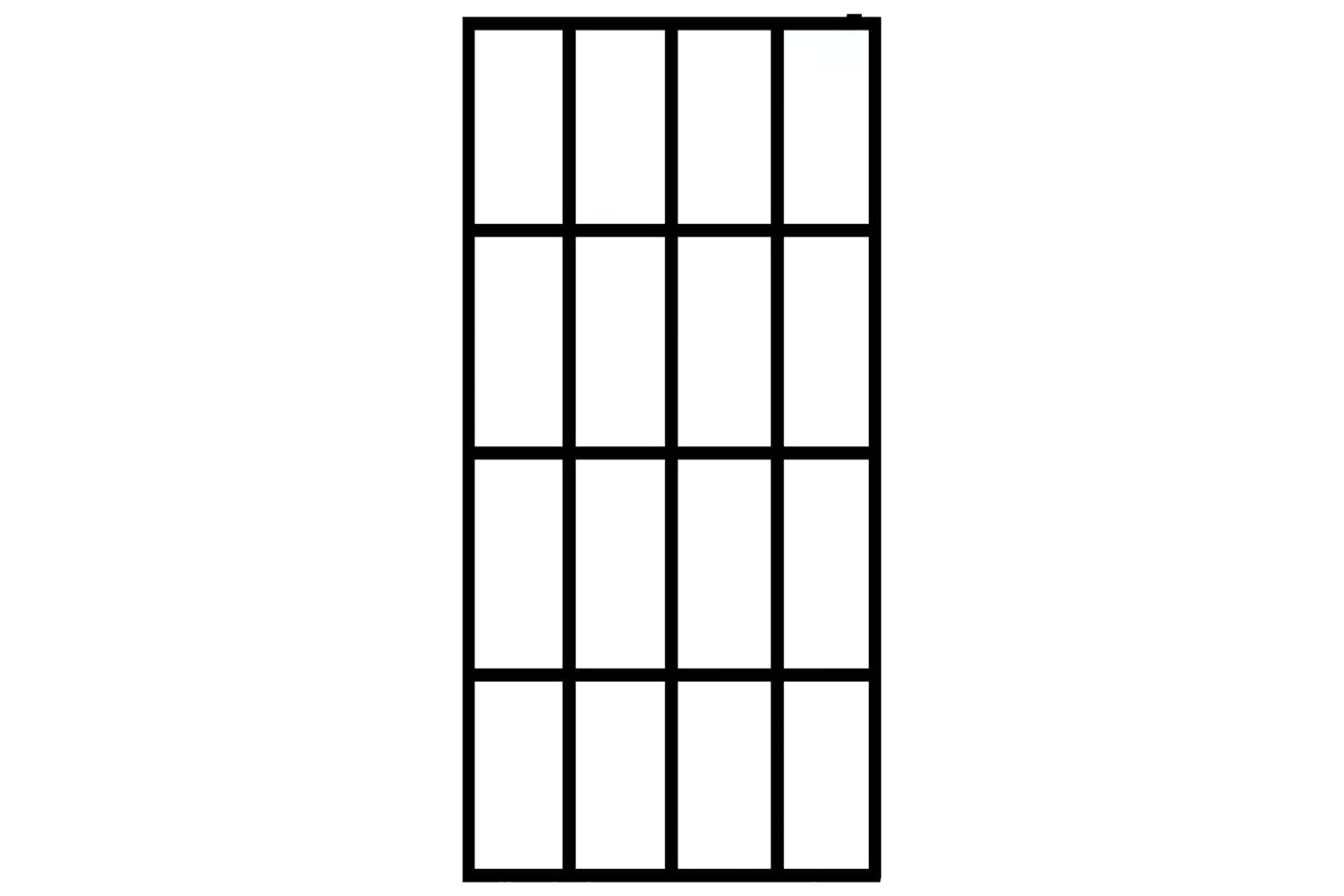 vidaXL 145676 Walk-in Shower Screen Clear Tempered Glass 100x195cm