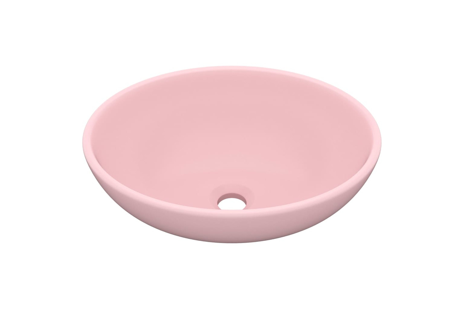 vidaXL 146922 Luxury Basin Oval-shaped Matt Pink 40x33cm Ceramic