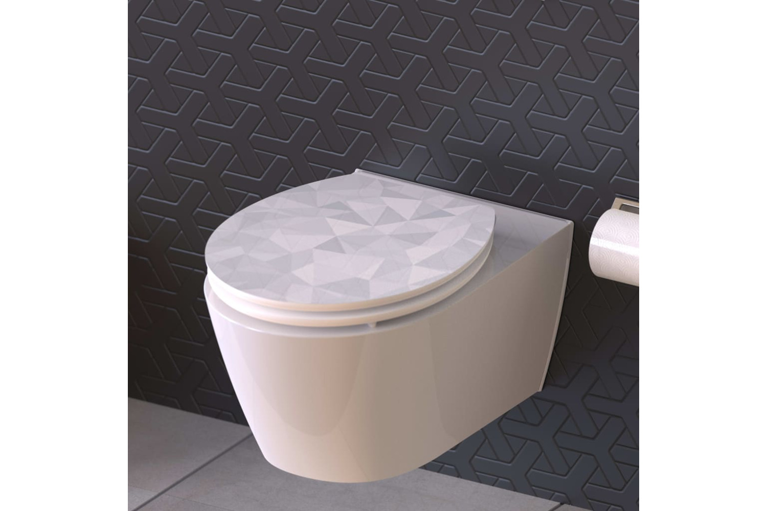 Schütte High Gloss Toilet Seat With Soft-close Diamond Mdf