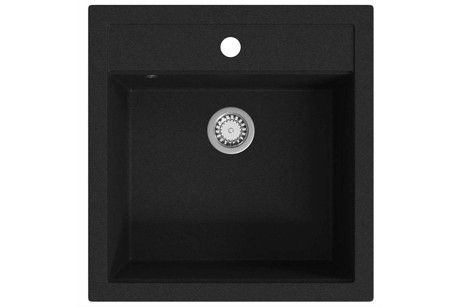 Vidaxl Granite Kitchen Sink Single Basin Black