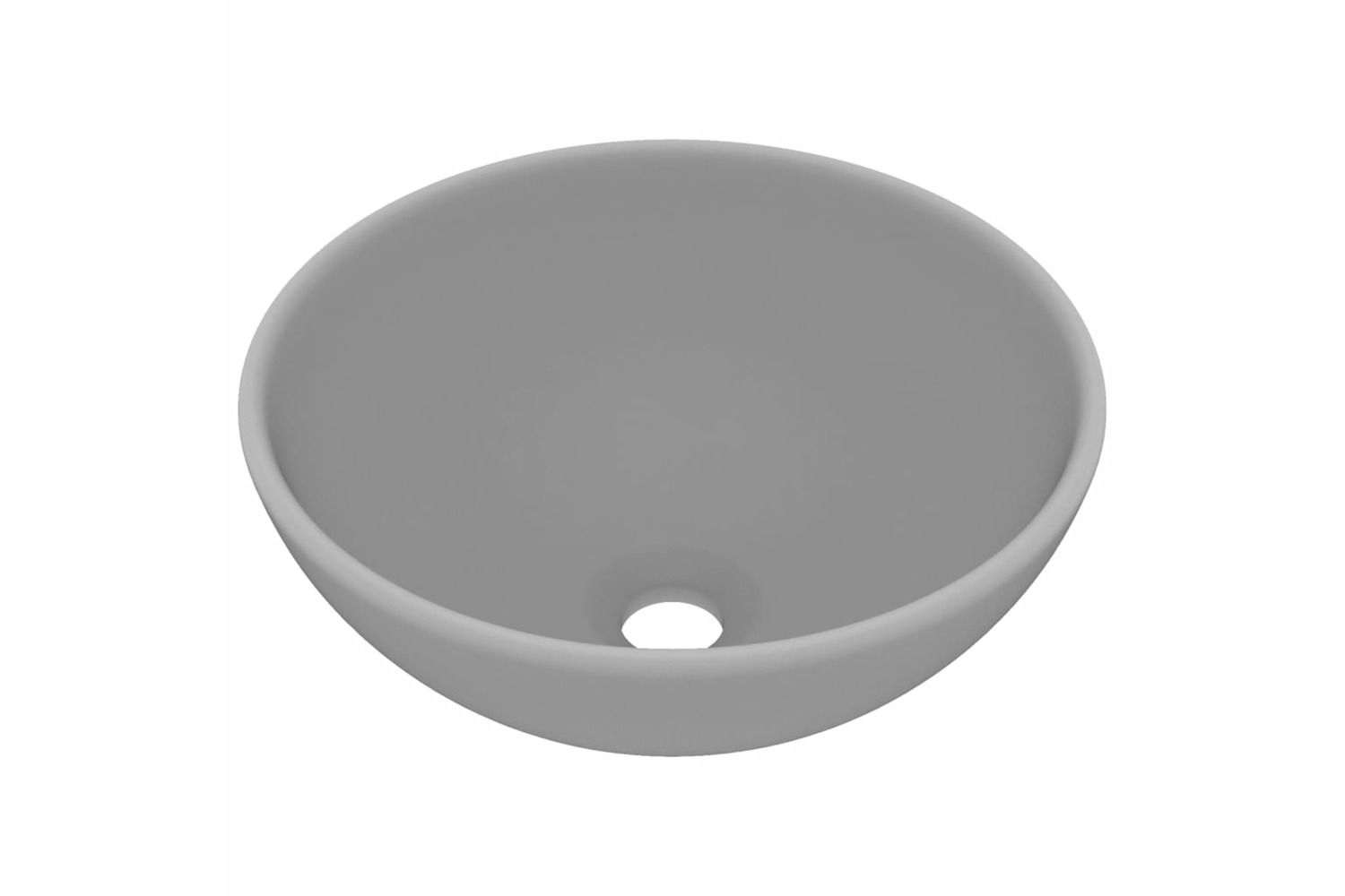 vidaXL 146971 Luxury Bathroom Basin Round Matt Light Grey 32.5x14cm Ceramic
