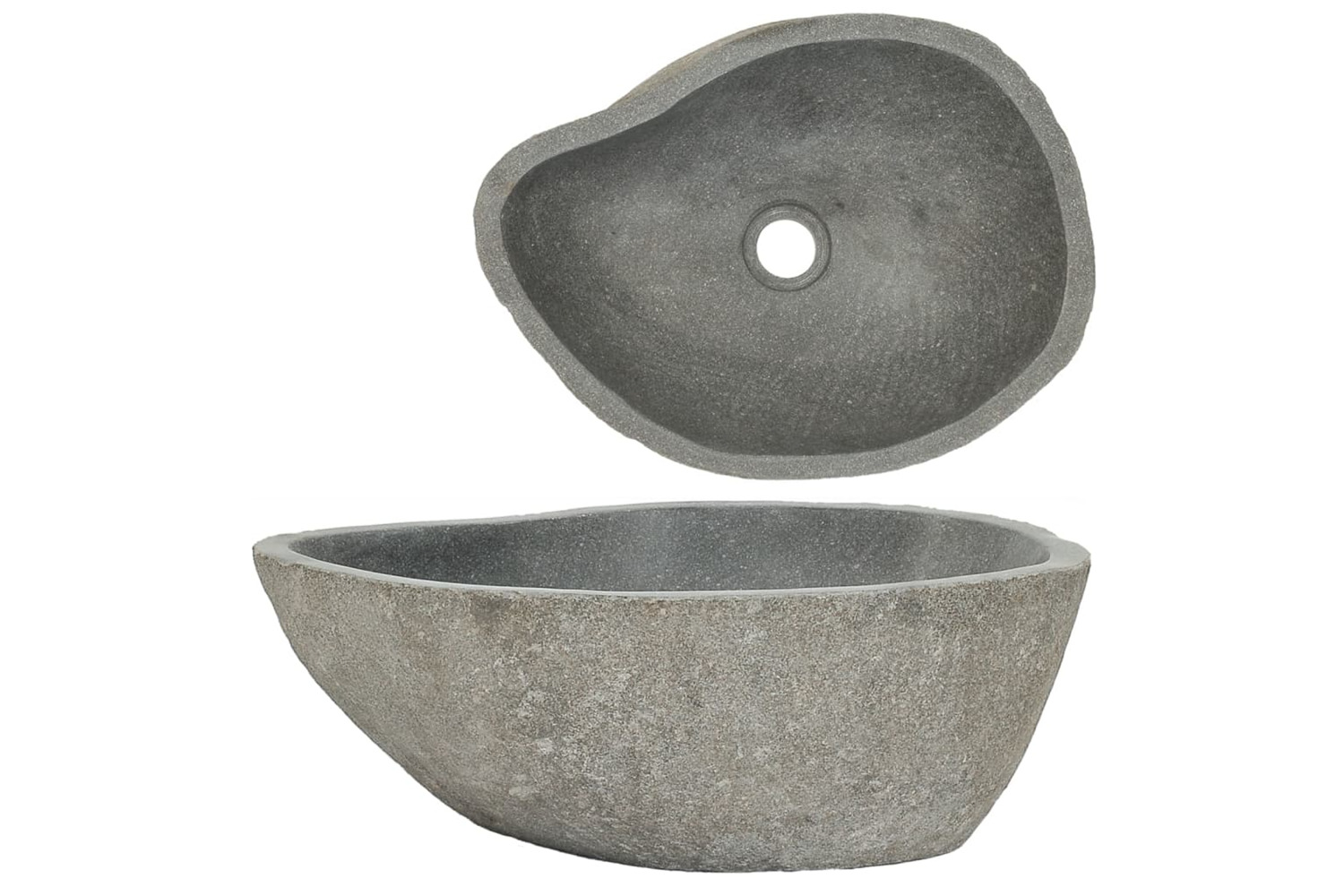 Vidaxl Basin River Stone Oval (37-46)x(29-36) Cm