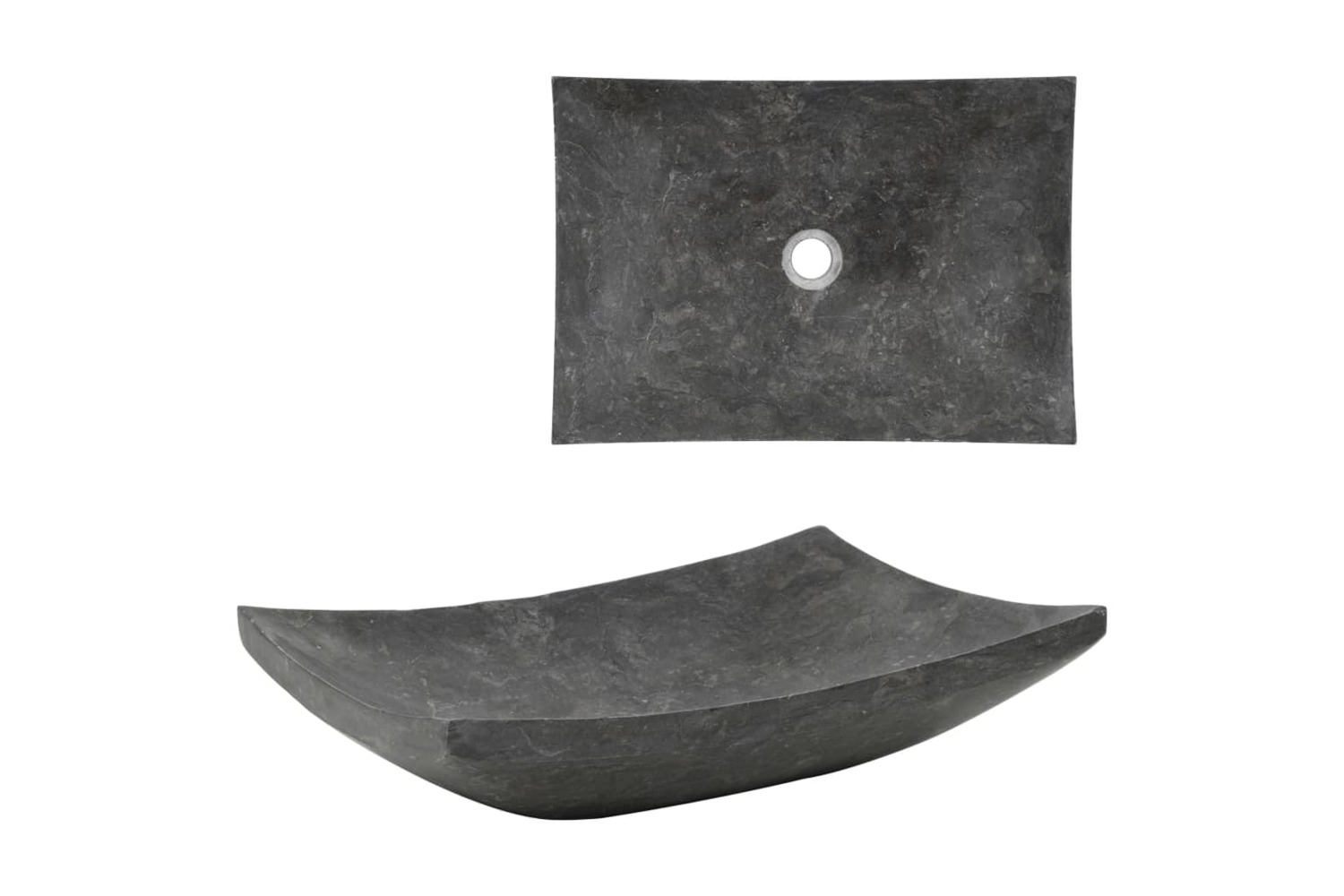 vidaXL 142764 Sink 50x35x12cm Marble Black