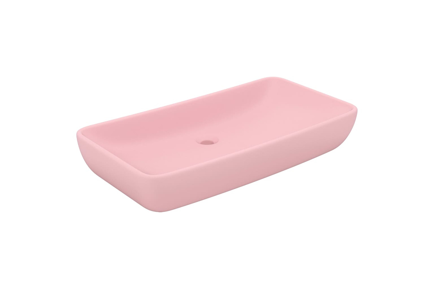 vidaXL 146955 Luxury Basin Rectangular Matt Pink 71x38cm Ceramic