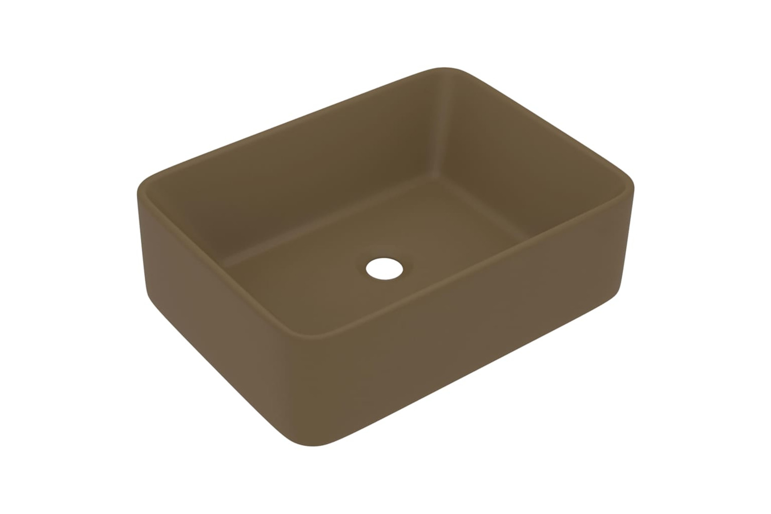 vidaXL 147051 Luxury Wash Basin Matt Cream 41x30x12cm Ceramic