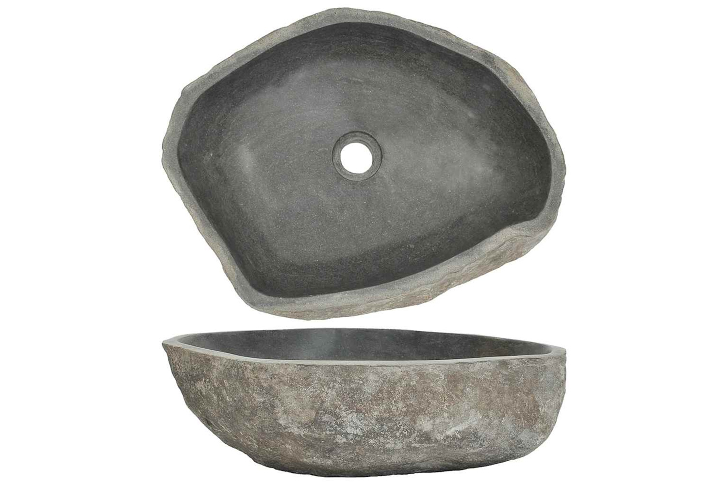 Vidaxl Basin River Stone Oval (45-53)x(34-41) Cm