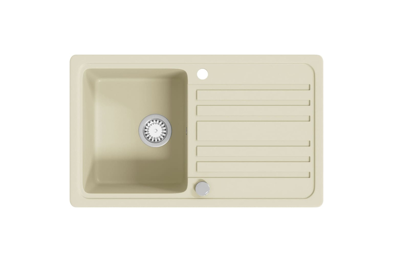 Vidaxl Granite Kitchen Sink Single Basin Beige