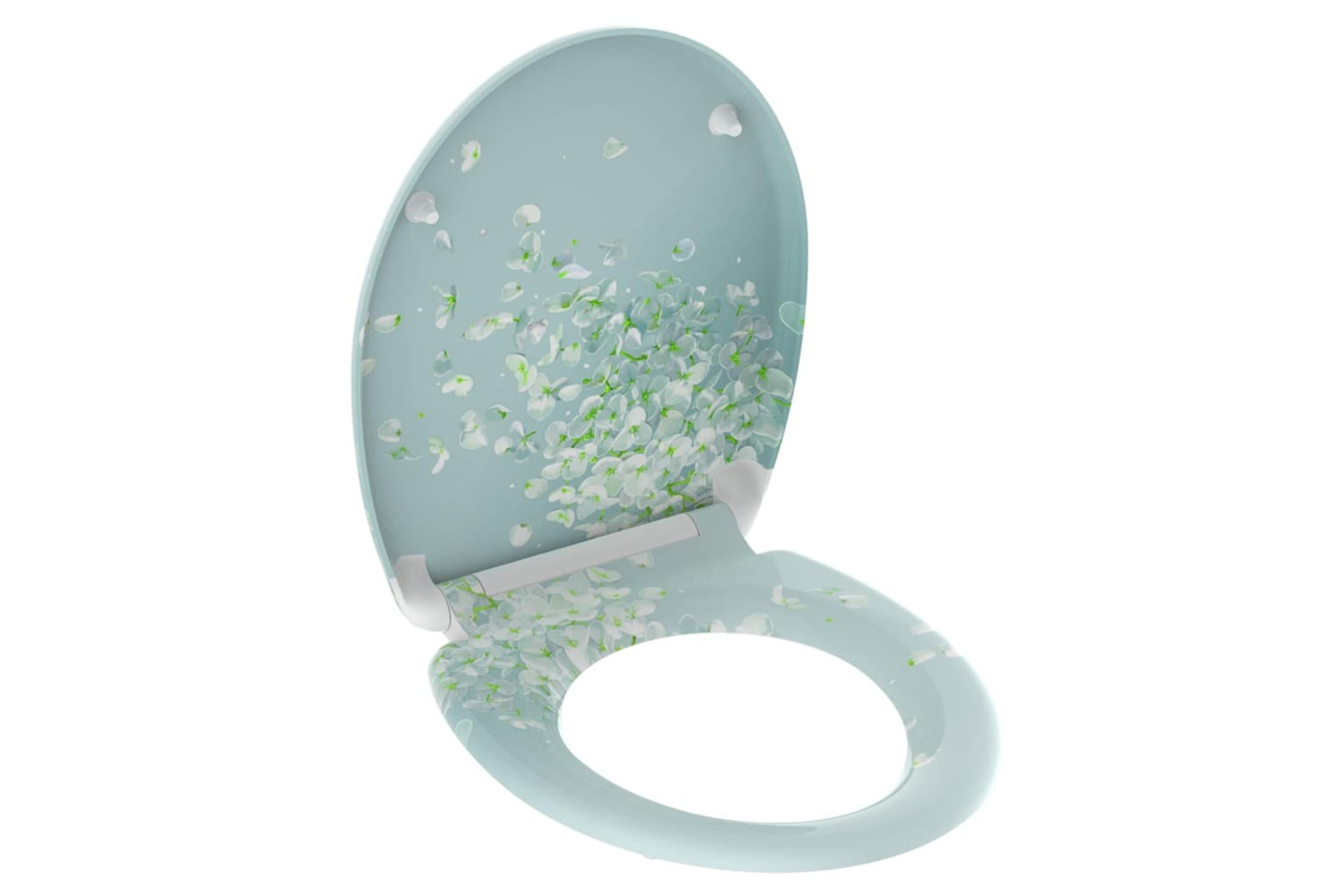 Schutte 438779 Toilet Seat With Soft-close Quick Release Flower In The Wind