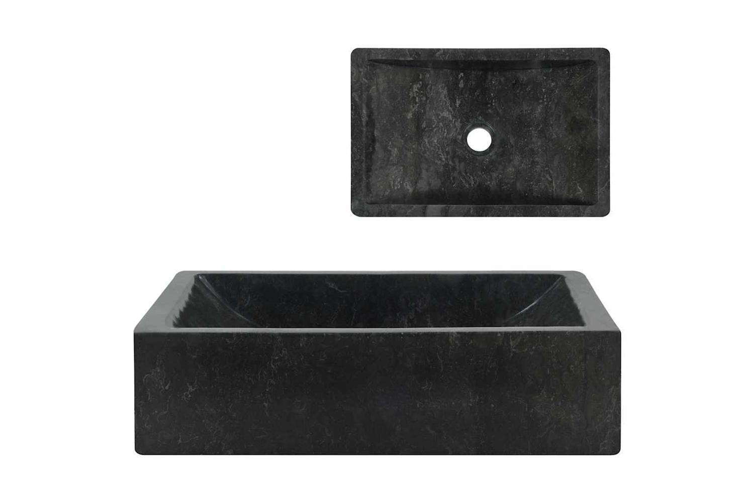 Vidaxl Sink 45x30x12 Cm Marble High Gloss Black