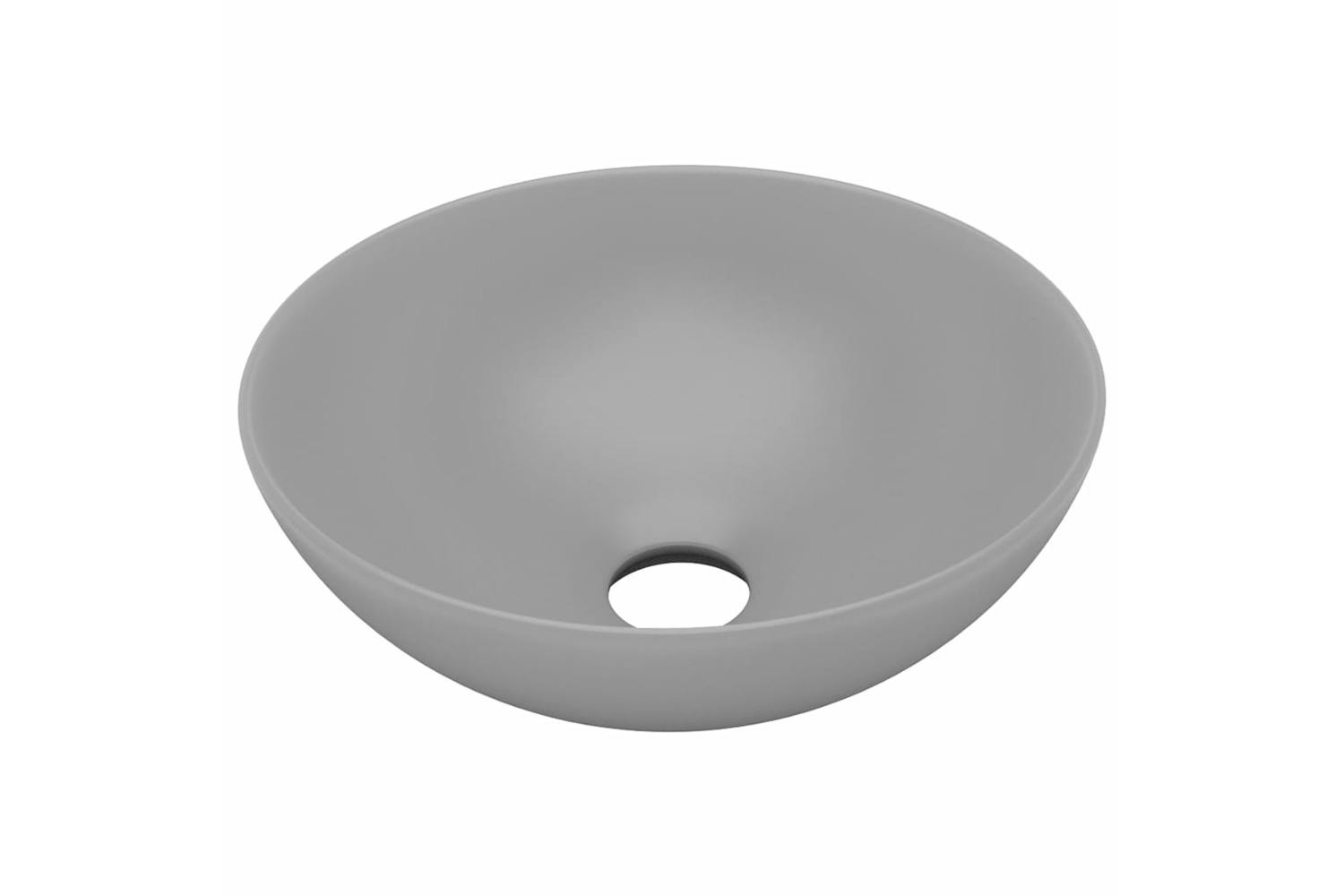 Vidaxl 146982 Bathroom Sink Ceramic Light Grey Round