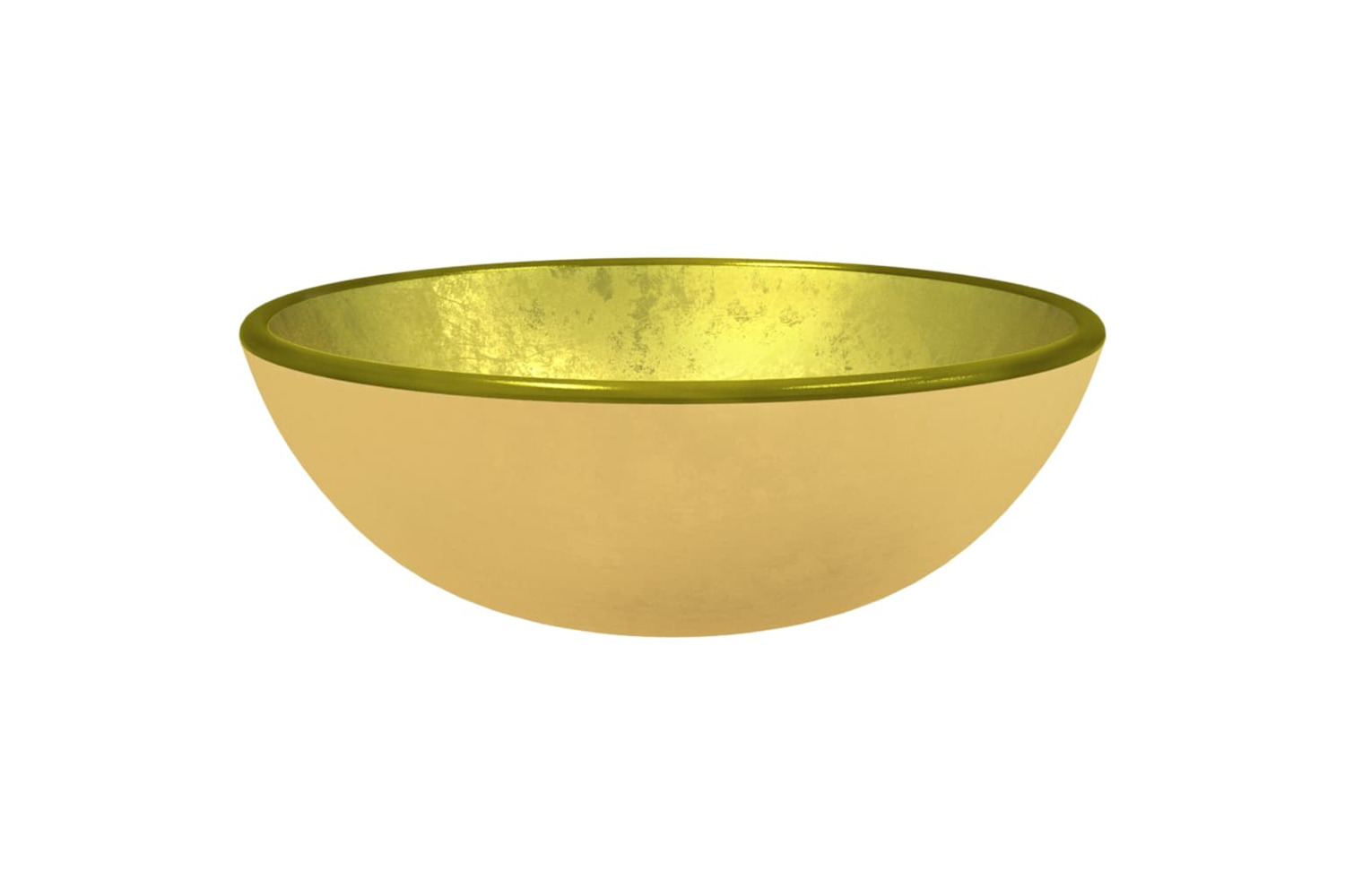 vidaXL 345258 Basin Tempered Glass 35x12cm Gold