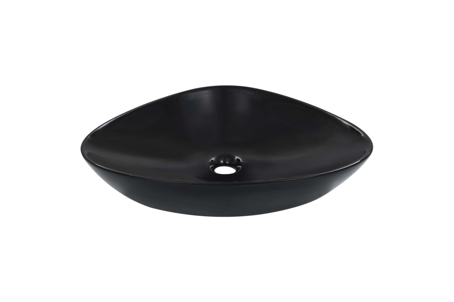 vidaXL 143902 Wash Basin 58.5x39x14cm Ceramic Black