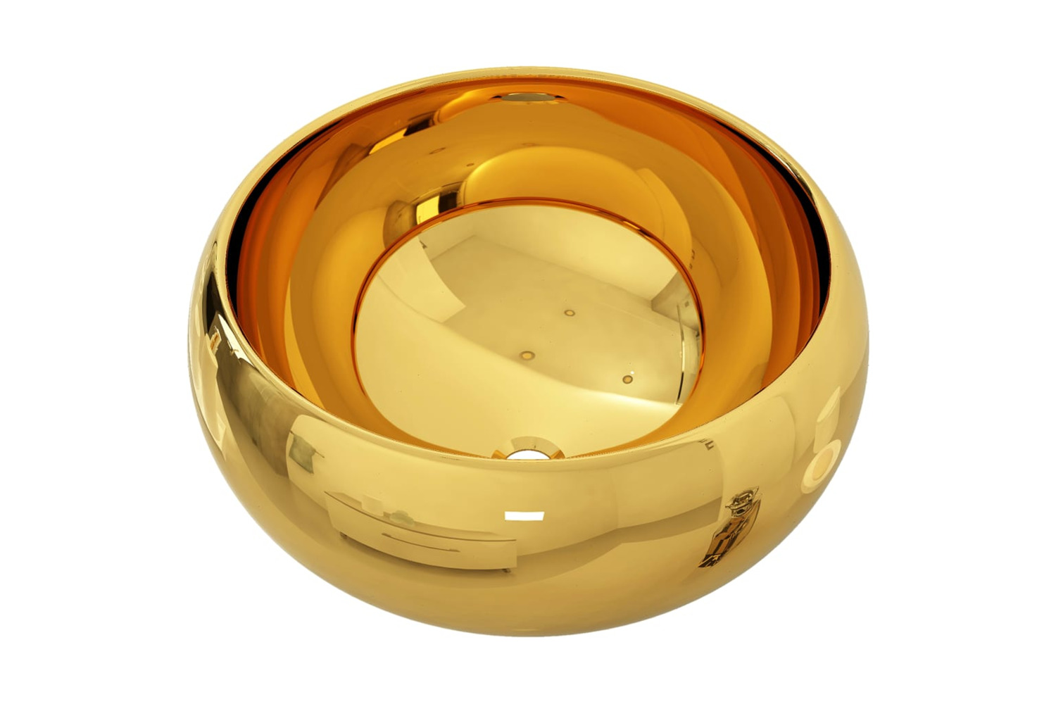 vidaXL 143498 Wash Basin 40x15cm Ceramic Gold