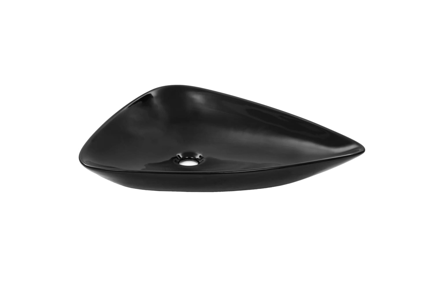 vidaXL 142998 Basin Ceramic Black Triangle 645x455x115mm