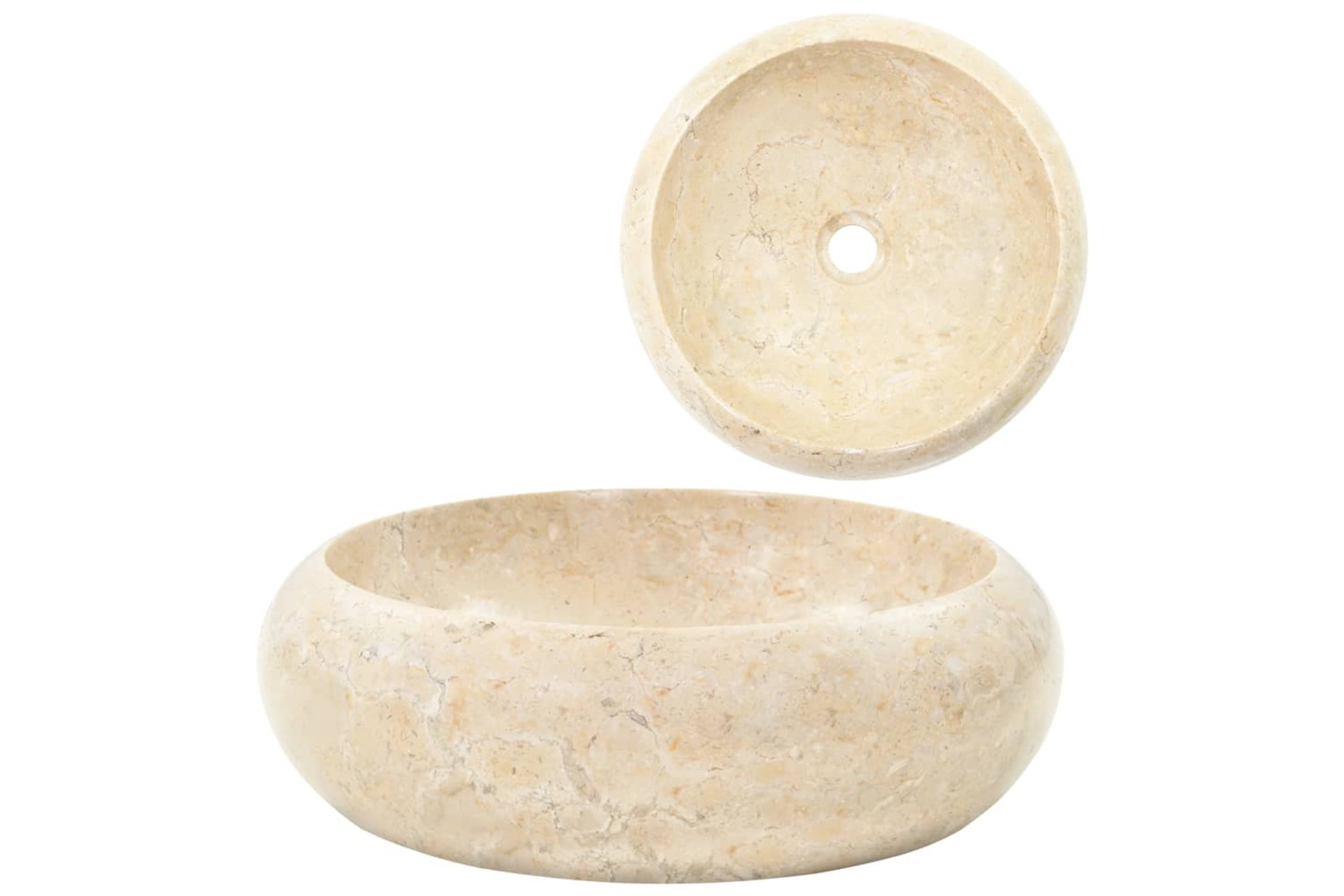 vidaXL 142767 Sink 40x12cm Marble Cream