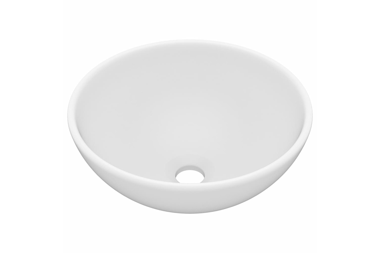 vidaXL 146965 Luxury Bathroom Basin Round Matt White 32.5x14cm Ceramic
