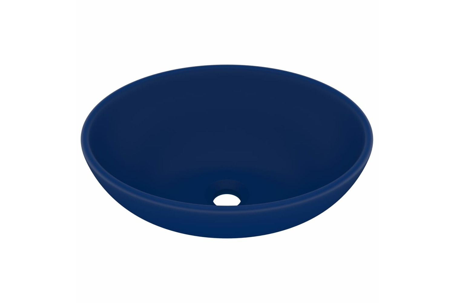 vidaXL 146924 Luxury Basin Oval-shaped Matt Dark Blue 40x33cm Ceramic