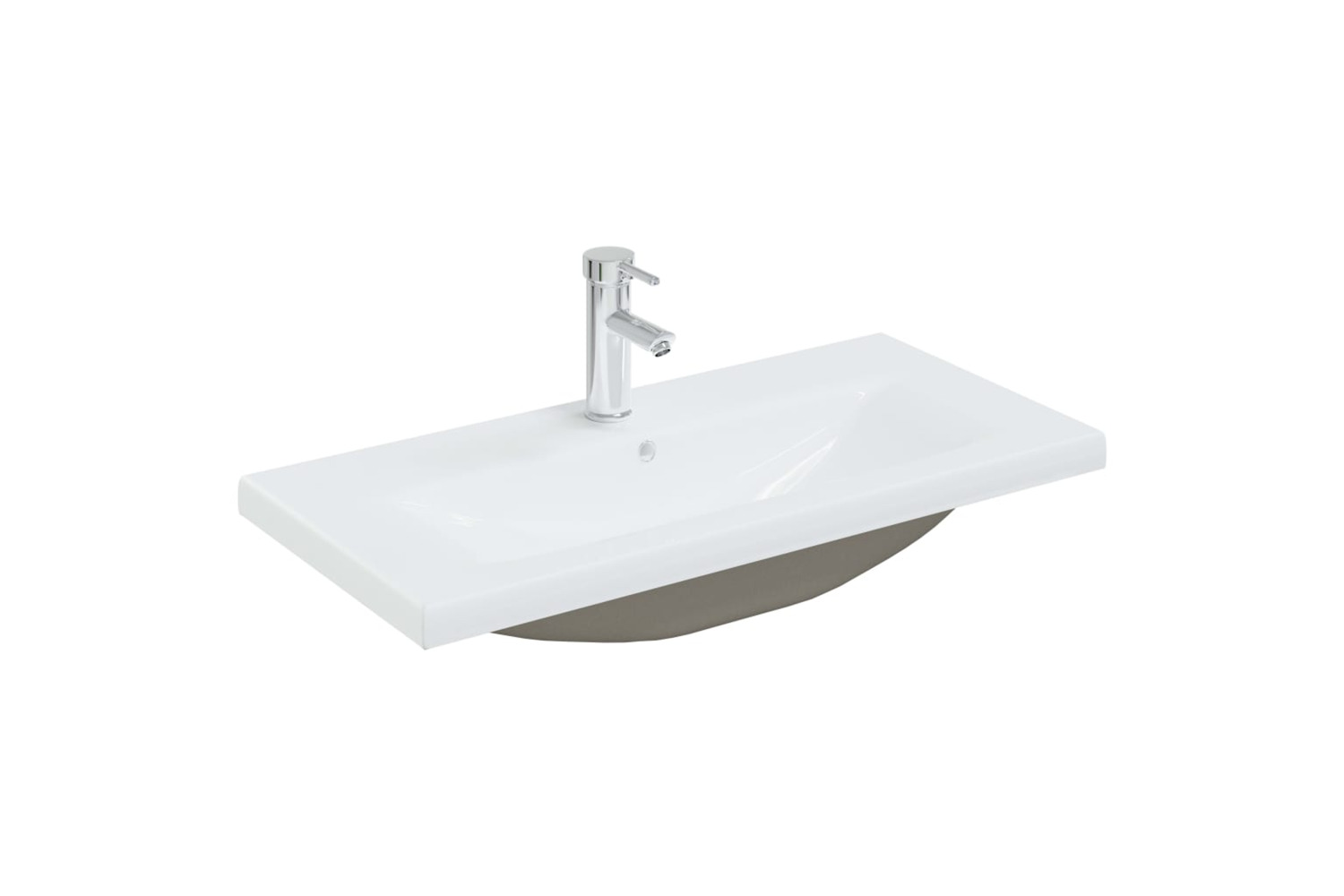 vidaXL 148625 Built-in Basin With Faucet 81x39x18cm Ceramic White