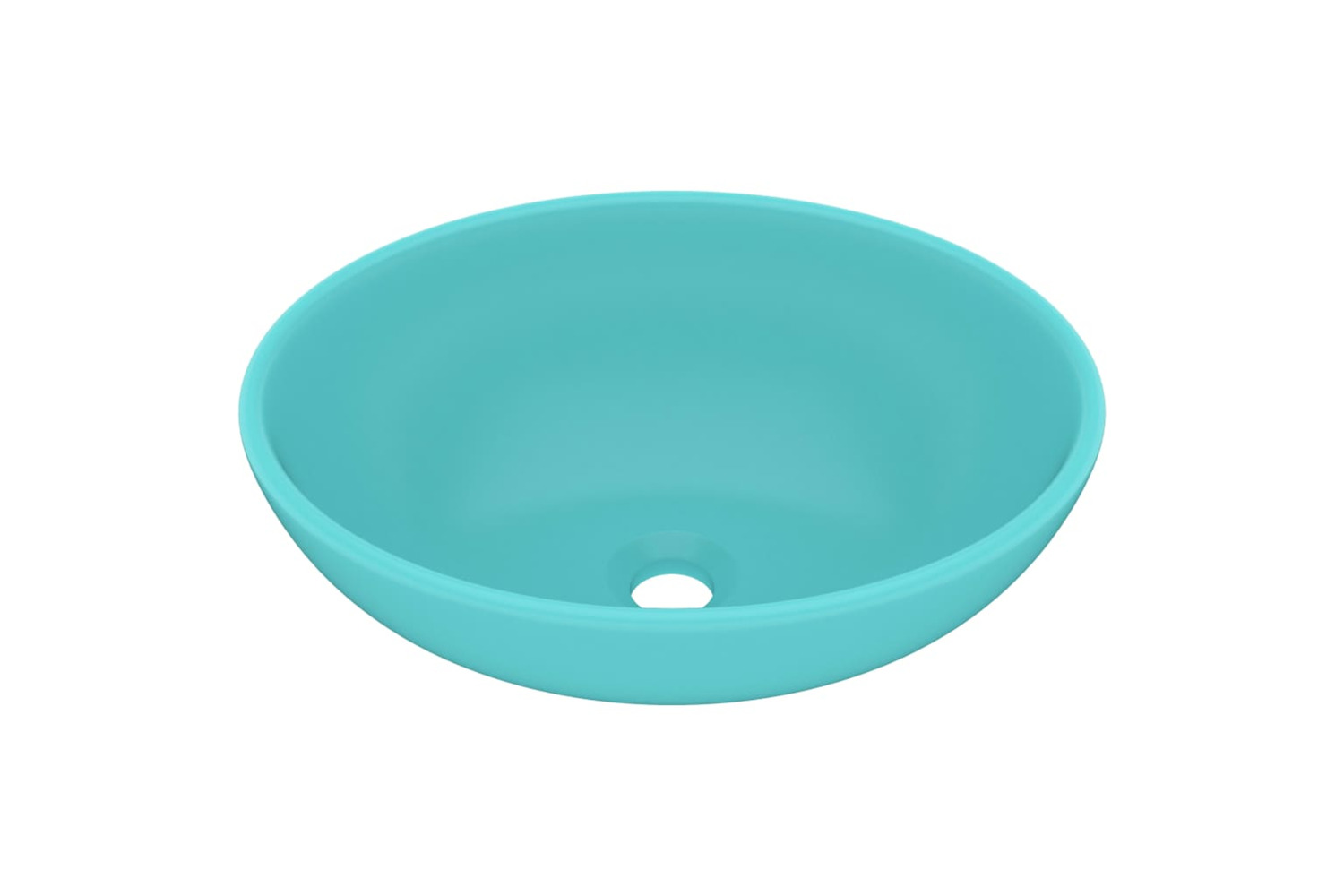 vidaXL 146925 Luxury Basin Oval-shaped Matt Light Green 40x33cm Ceramic