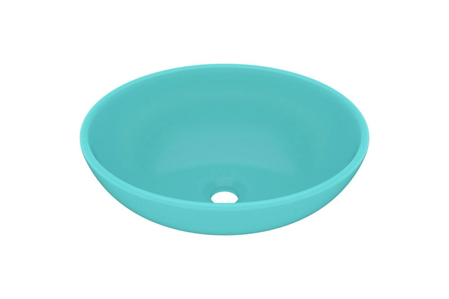 Vidaxl 146925 Luxury Basin Oval-shaped Matt Light Green 40x33 Cm Ceramic