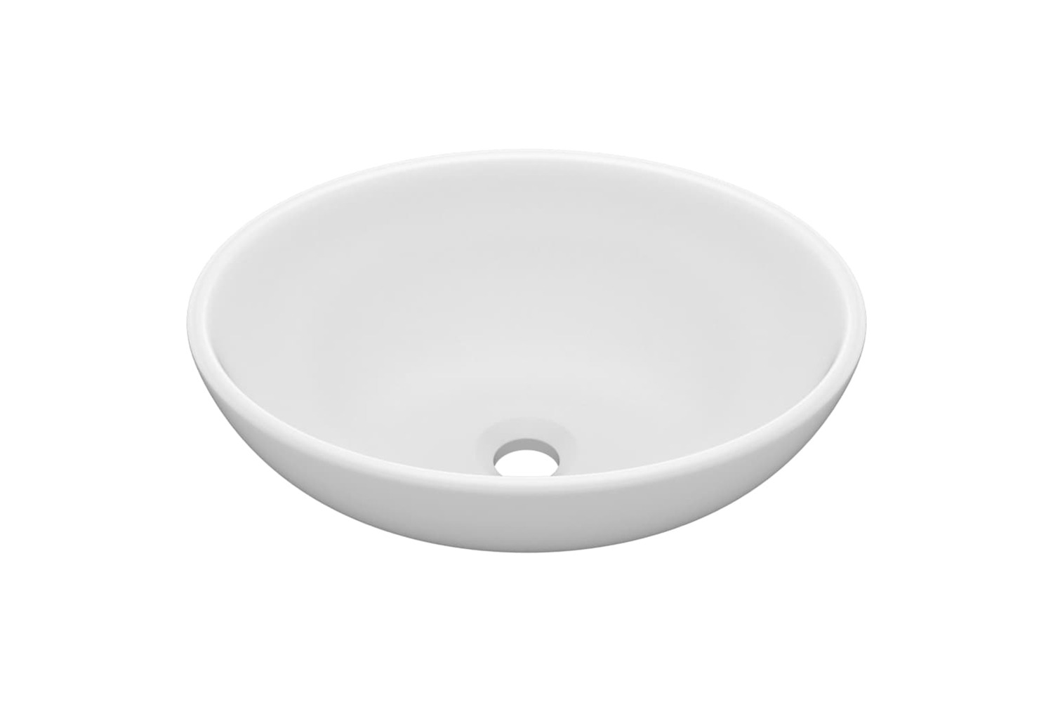 vidaXL 146921 Luxury Basin Oval-shaped Matt White 40x33cm Ceramic