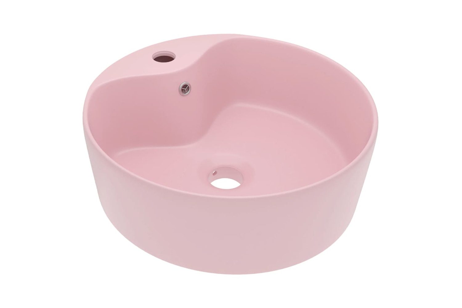 vidaXL 147032 Luxury Wash Basin With Overflow Matt Pink 36x13cm Ceramic
