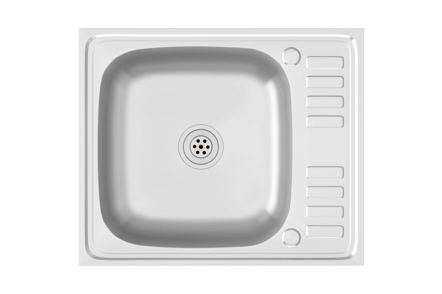 Vidaxl 147230 Kitchen Sink With Drainer Set Silver 500x600x155 Mm Stainless Steel