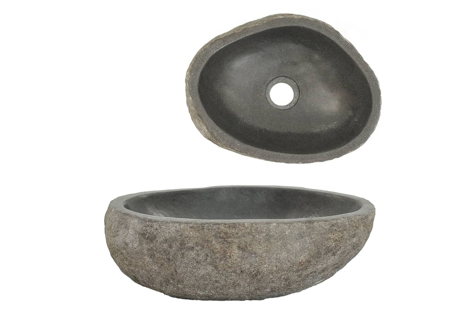 Vidaxl Basin River Stone Oval (29-38)x(24-31) Cm