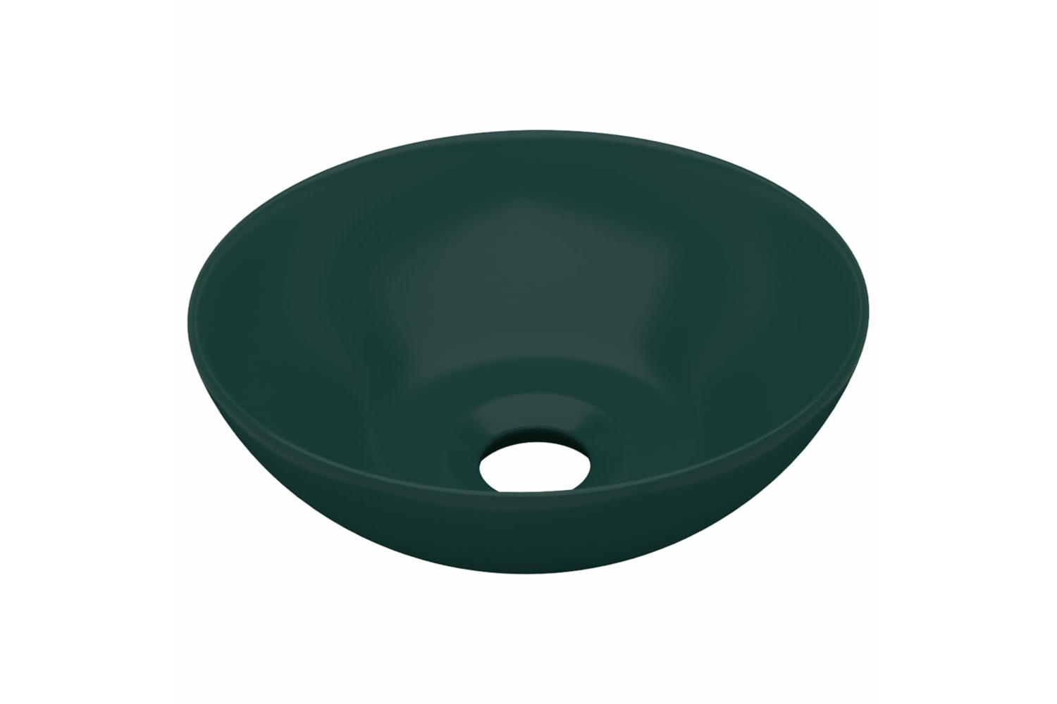 vidaXL 146981 Bathroom Sink Ceramic Dark Green Round