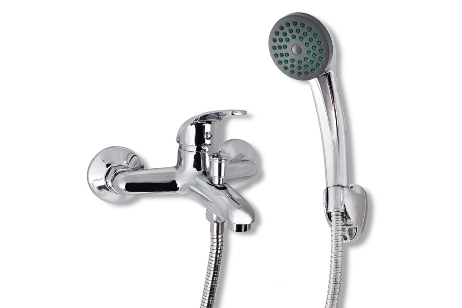 vidaXL 140832 Bath Shower Mixer Tap Kit Chrome
