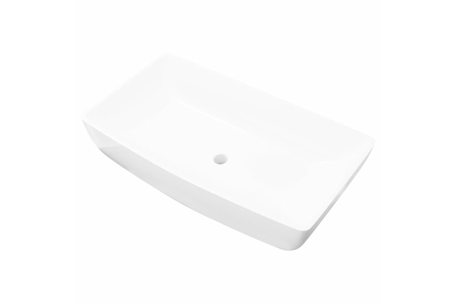 vidaXL 140691 Luxury Ceramic Basin Rectangular Sink White 71 X 39cm