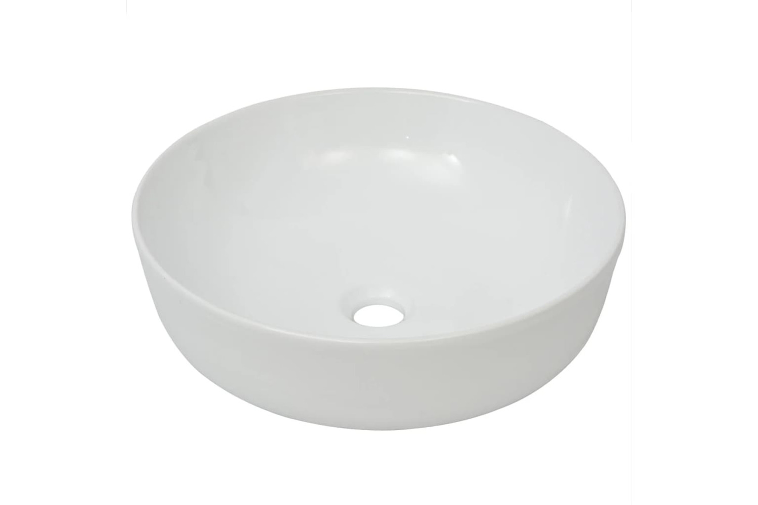 vidaXL 142337 Basin Round Ceramic White 41.5x13.5cm