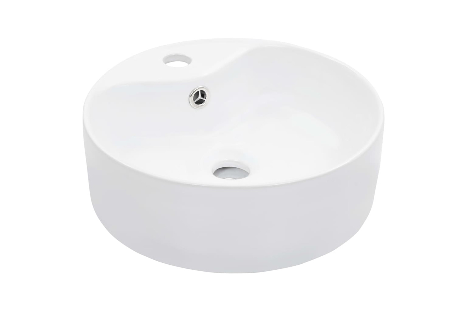 vidaXL 143911 Wash Basin With Overflow 36x13cm Ceramic White