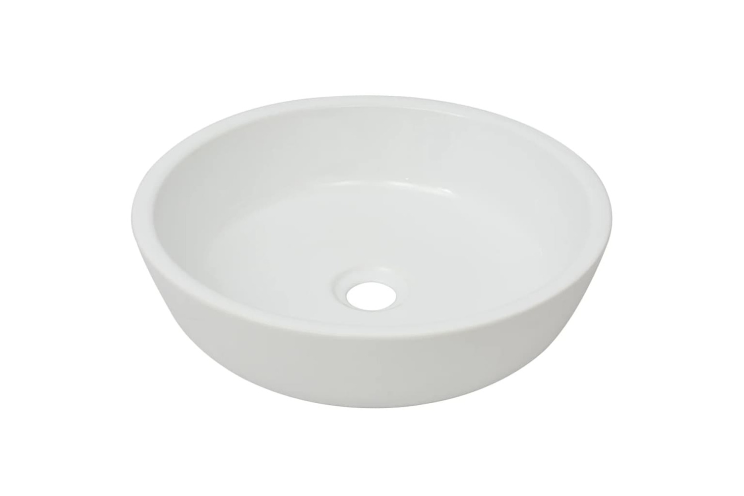 vidaXL 142341 Basin Round Ceramic White 42x12cm