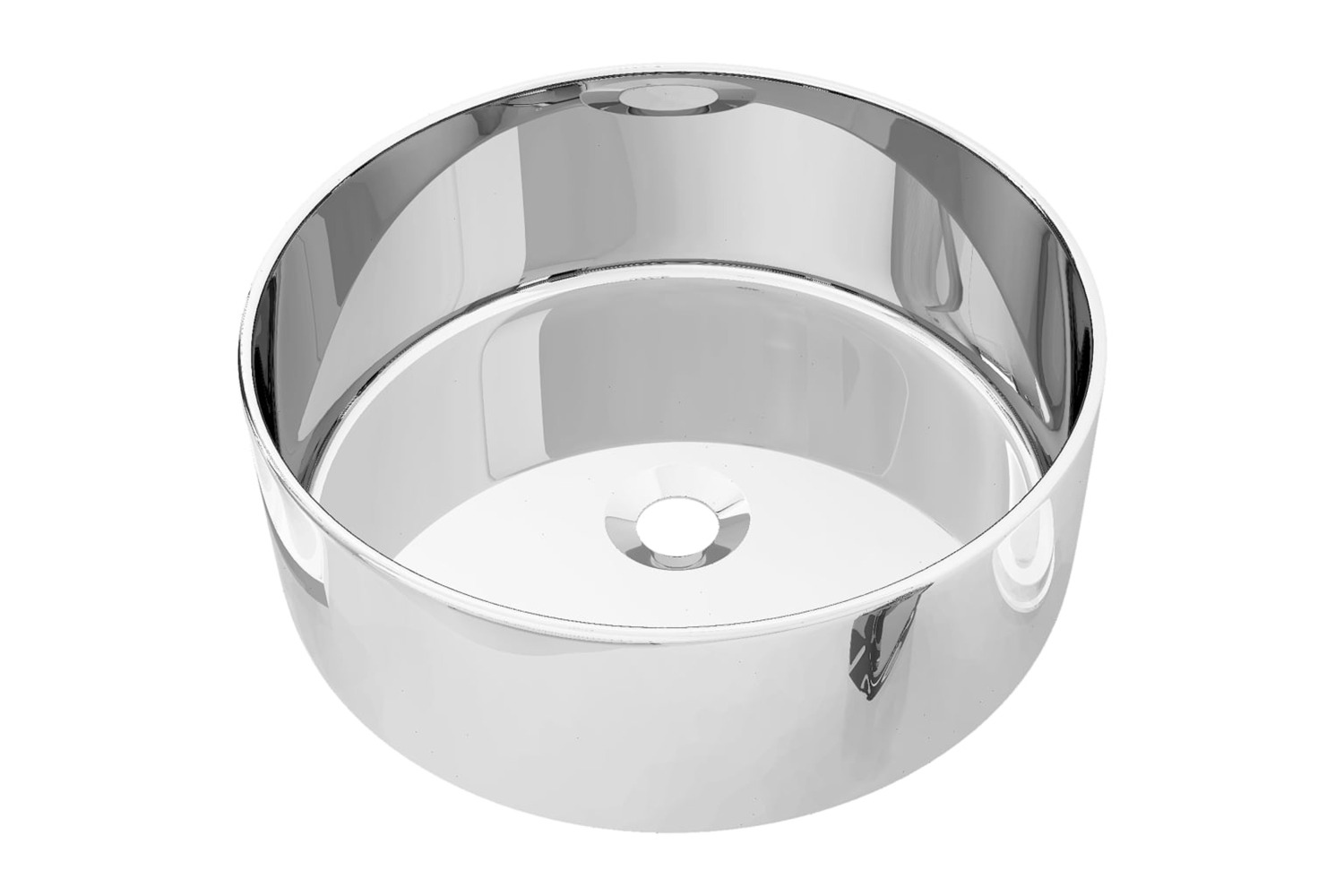 vidaXL 143499 Wash Basin 40x15cm Ceramic Silver