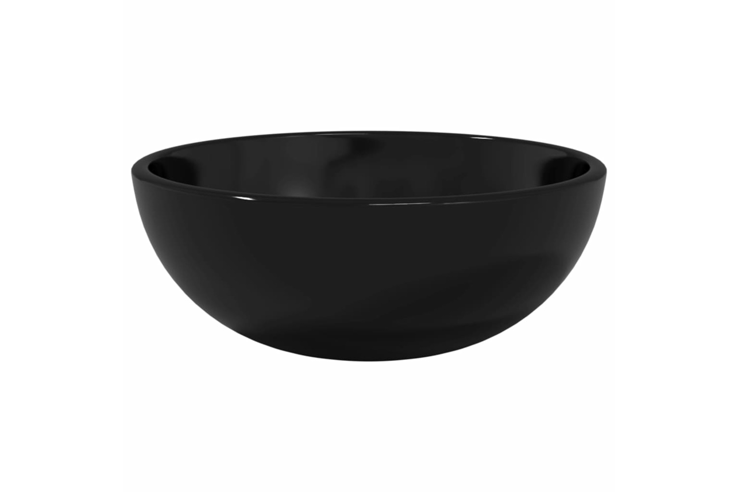 vidaXL 345247 Basin Tempered Glass 30x12cm Black