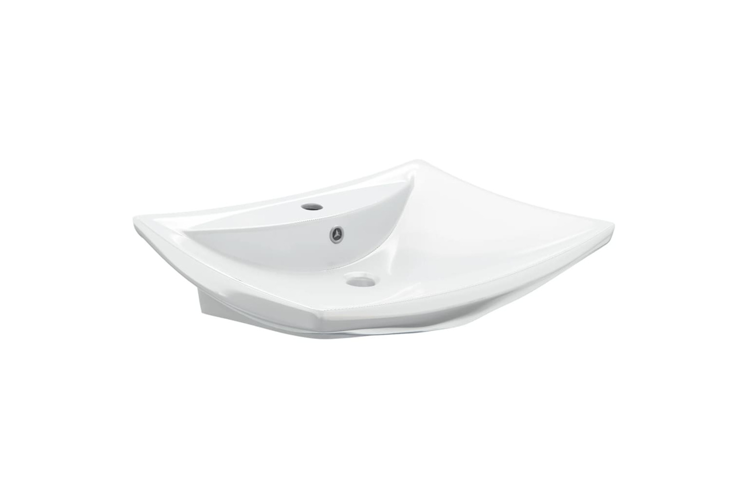 vidaXL 140688 Luxury Ceramic Basin Rectangular With Overflow & Faucet Hole