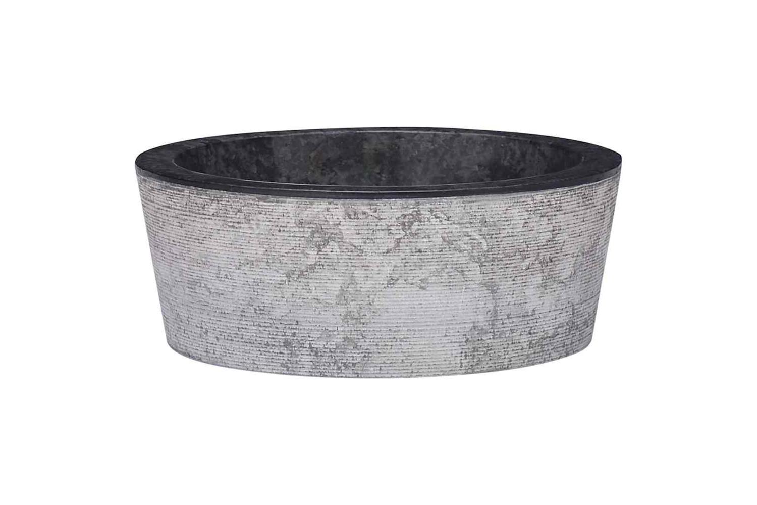 Vidaxl Sink Black Ø40x15 Cm Marble