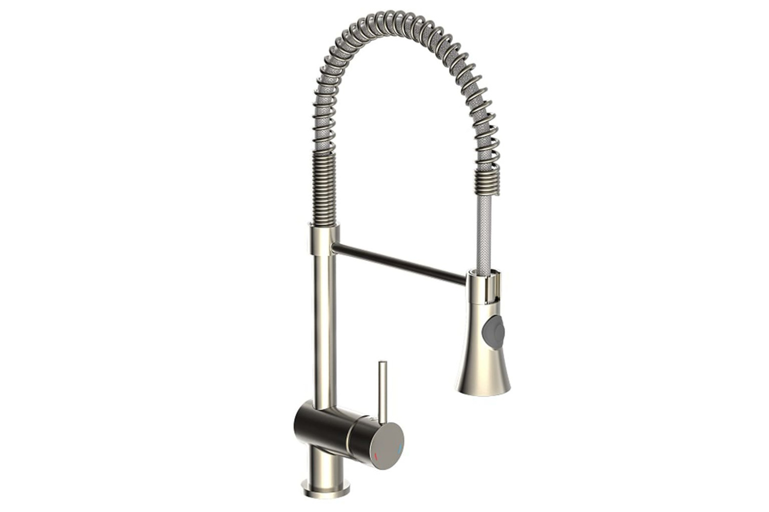Schütte Sink Mixer With Spiral Spring Cornwall Low Pressure Stainless Steel Look