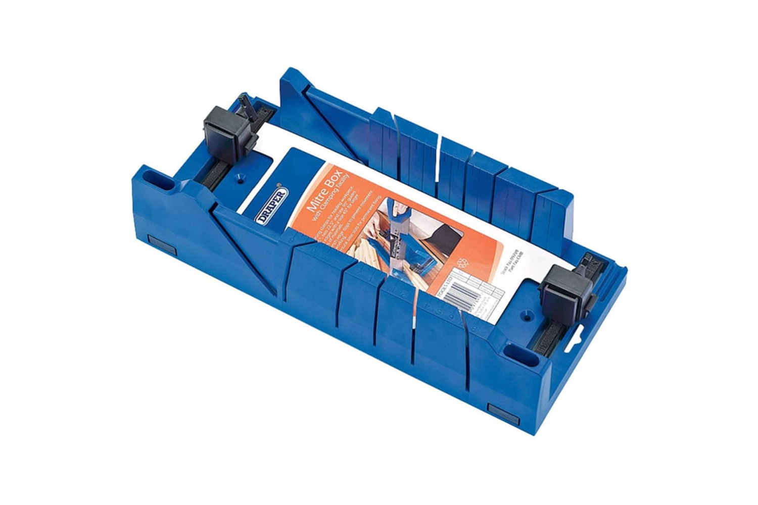 Draper Tools 415078 Expert Mitre Box With Clamping Facility Blue 09789