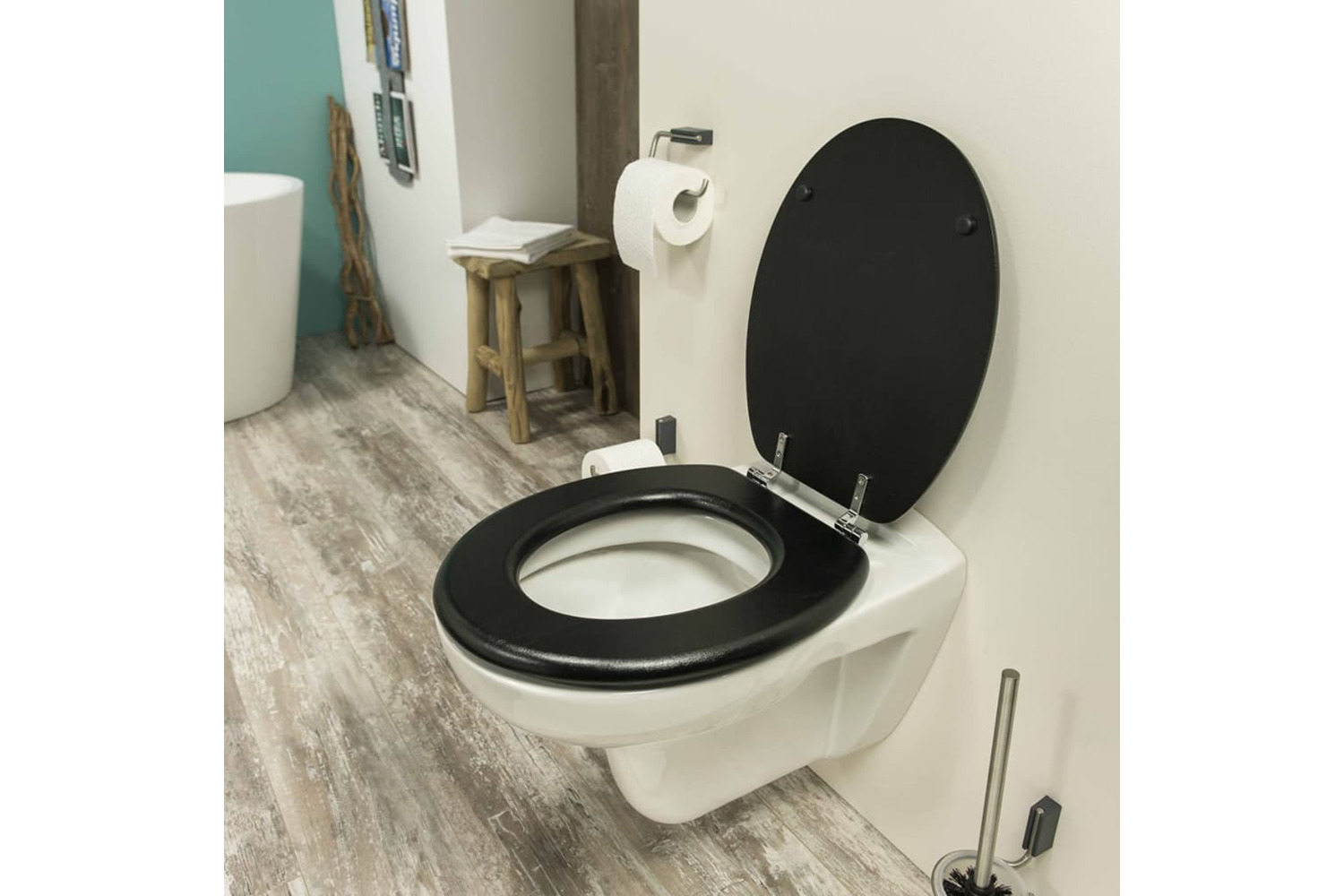 Tiger Toilet Seat Leatherlook Mdf Black 252540746